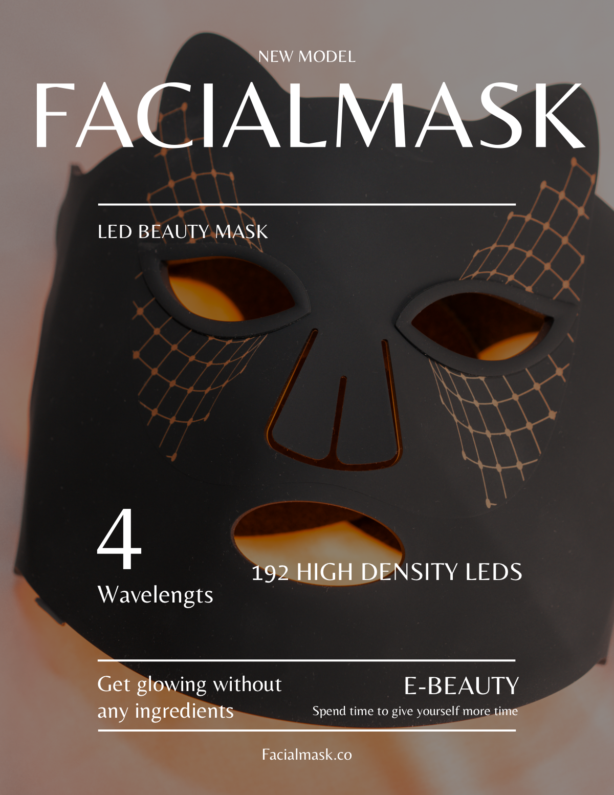 Red light therapy masker