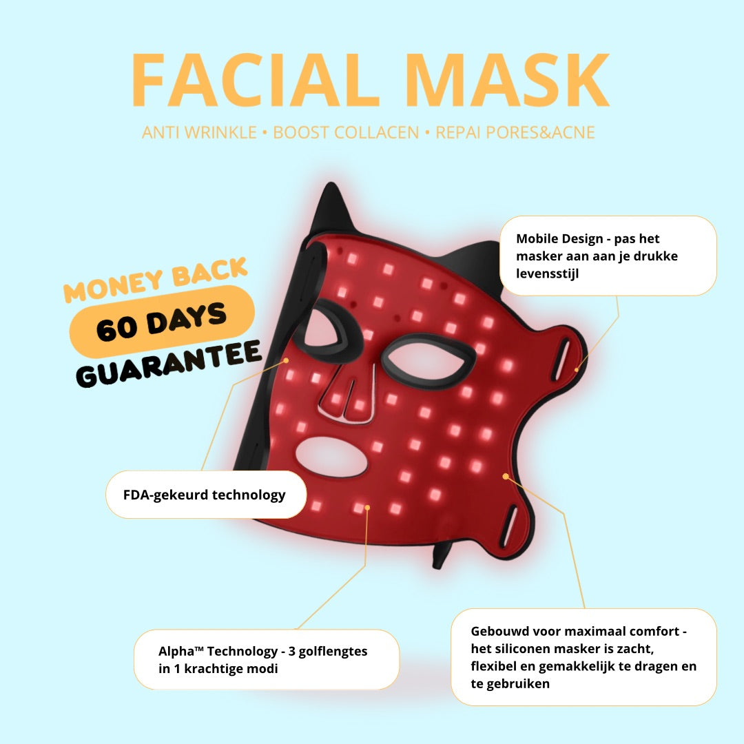 Facialmask™ Pro LED Lichttherapie Masker