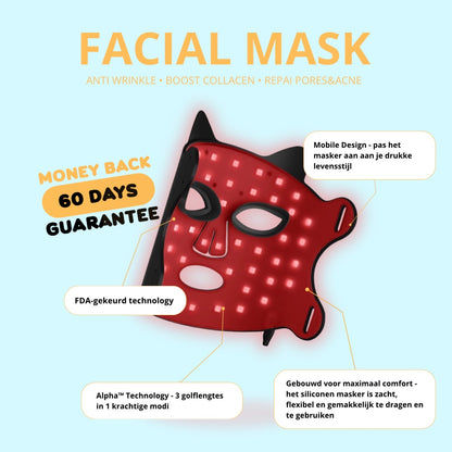 Facialmask™ Pro LED Lichttherapie Masker